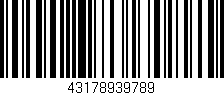 Código de barras (EAN, GTIN, SKU, ISBN): '43178939789'