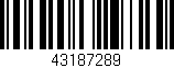 Código de barras (EAN, GTIN, SKU, ISBN): '43187289'