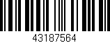 Código de barras (EAN, GTIN, SKU, ISBN): '43187564'