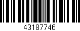 Código de barras (EAN, GTIN, SKU, ISBN): '43187746'
