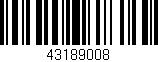 Código de barras (EAN, GTIN, SKU, ISBN): '43189008'