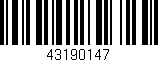 Código de barras (EAN, GTIN, SKU, ISBN): '43190147'