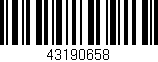 Código de barras (EAN, GTIN, SKU, ISBN): '43190658'