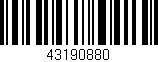 Código de barras (EAN, GTIN, SKU, ISBN): '43190880'