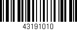 Código de barras (EAN, GTIN, SKU, ISBN): '43191010'