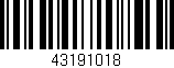 Código de barras (EAN, GTIN, SKU, ISBN): '43191018'