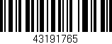 Código de barras (EAN, GTIN, SKU, ISBN): '43191765'
