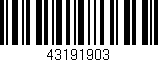Código de barras (EAN, GTIN, SKU, ISBN): '43191903'