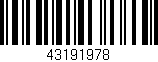 Código de barras (EAN, GTIN, SKU, ISBN): '43191978'