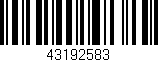 Código de barras (EAN, GTIN, SKU, ISBN): '43192583'