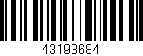 Código de barras (EAN, GTIN, SKU, ISBN): '43193684'