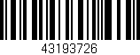 Código de barras (EAN, GTIN, SKU, ISBN): '43193726'