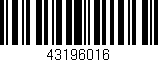 Código de barras (EAN, GTIN, SKU, ISBN): '43196016'