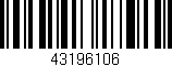 Código de barras (EAN, GTIN, SKU, ISBN): '43196106'