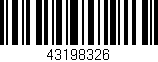 Código de barras (EAN, GTIN, SKU, ISBN): '43198326'