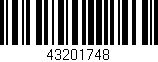 Código de barras (EAN, GTIN, SKU, ISBN): '43201748'