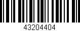 Código de barras (EAN, GTIN, SKU, ISBN): '43204404'