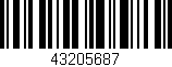 Código de barras (EAN, GTIN, SKU, ISBN): '43205687'
