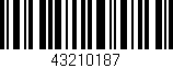 Código de barras (EAN, GTIN, SKU, ISBN): '43210187'