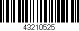 Código de barras (EAN, GTIN, SKU, ISBN): '43210525'