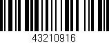 Código de barras (EAN, GTIN, SKU, ISBN): '43210916'
