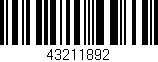 Código de barras (EAN, GTIN, SKU, ISBN): '43211892'