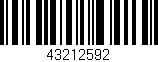 Código de barras (EAN, GTIN, SKU, ISBN): '43212592'