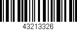 Código de barras (EAN, GTIN, SKU, ISBN): '43213326'