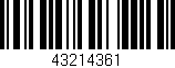 Código de barras (EAN, GTIN, SKU, ISBN): '43214361'