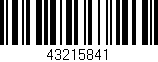 Código de barras (EAN, GTIN, SKU, ISBN): '43215841'