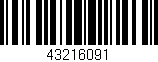Código de barras (EAN, GTIN, SKU, ISBN): '43216091'