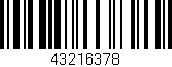 Código de barras (EAN, GTIN, SKU, ISBN): '43216378'