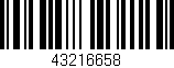 Código de barras (EAN, GTIN, SKU, ISBN): '43216658'