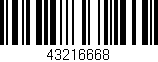 Código de barras (EAN, GTIN, SKU, ISBN): '43216668'