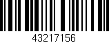 Código de barras (EAN, GTIN, SKU, ISBN): '43217156'