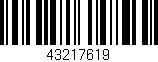 Código de barras (EAN, GTIN, SKU, ISBN): '43217619'