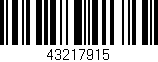 Código de barras (EAN, GTIN, SKU, ISBN): '43217915'