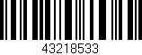 Código de barras (EAN, GTIN, SKU, ISBN): '43218533'