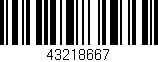 Código de barras (EAN, GTIN, SKU, ISBN): '43218667'