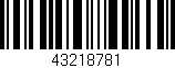 Código de barras (EAN, GTIN, SKU, ISBN): '43218781'