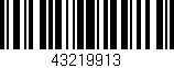 Código de barras (EAN, GTIN, SKU, ISBN): '43219913'