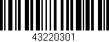 Código de barras (EAN, GTIN, SKU, ISBN): '43220301'