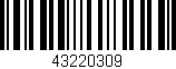 Código de barras (EAN, GTIN, SKU, ISBN): '43220309'