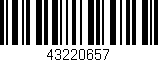 Código de barras (EAN, GTIN, SKU, ISBN): '43220657'