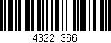 Código de barras (EAN, GTIN, SKU, ISBN): '43221366'