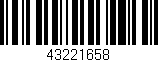 Código de barras (EAN, GTIN, SKU, ISBN): '43221658'