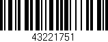 Código de barras (EAN, GTIN, SKU, ISBN): '43221751'