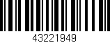 Código de barras (EAN, GTIN, SKU, ISBN): '43221949'