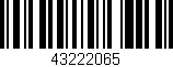 Código de barras (EAN, GTIN, SKU, ISBN): '43222065'