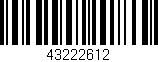 Código de barras (EAN, GTIN, SKU, ISBN): '43222612'